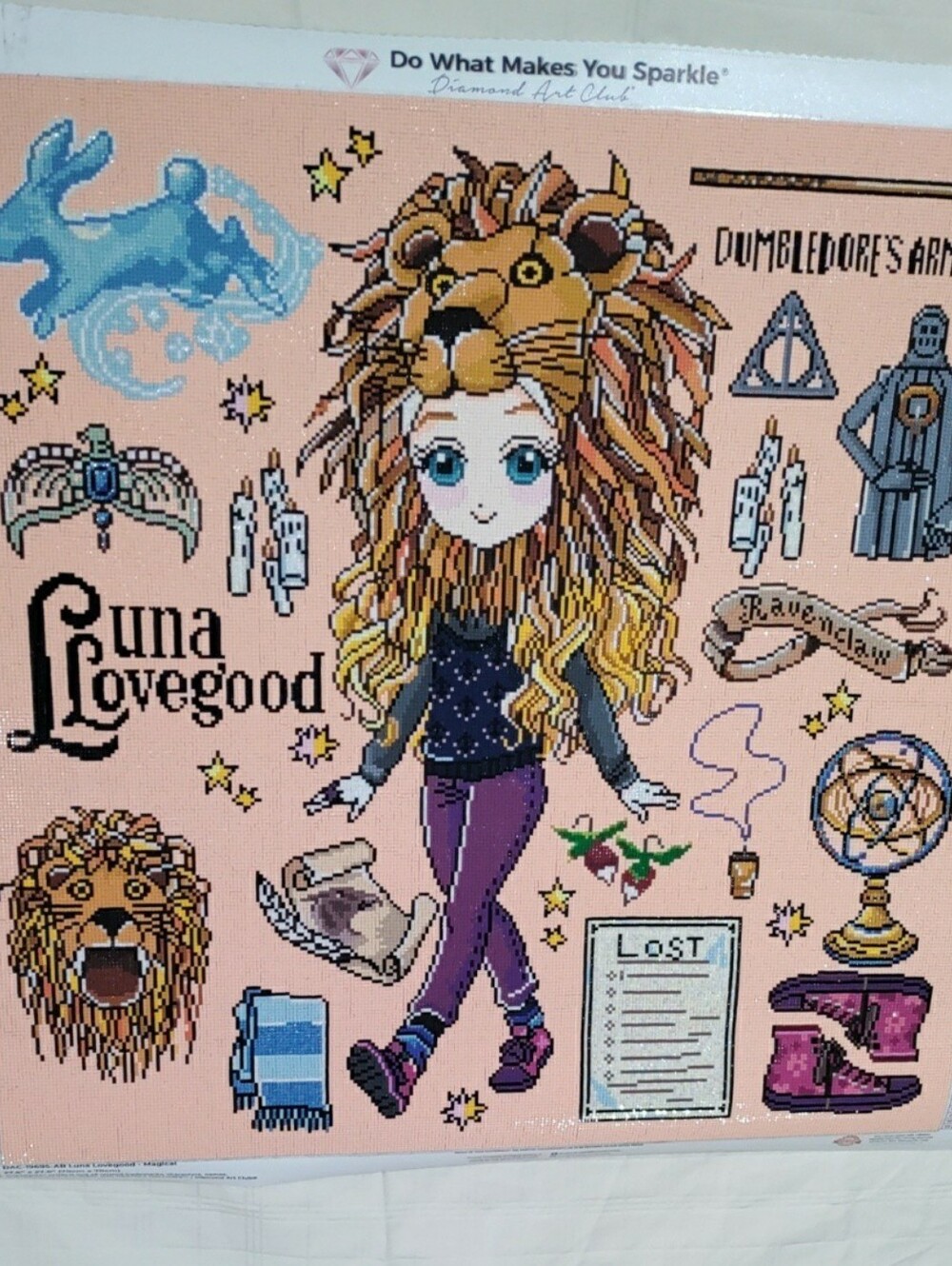 'COMPLETED' DIY Diamond Art Kit Harry Potter "Luna Lovegood" Wizarding World